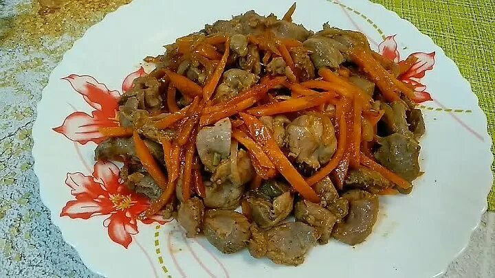 Куриные желудки по корейски рецепт приготовления