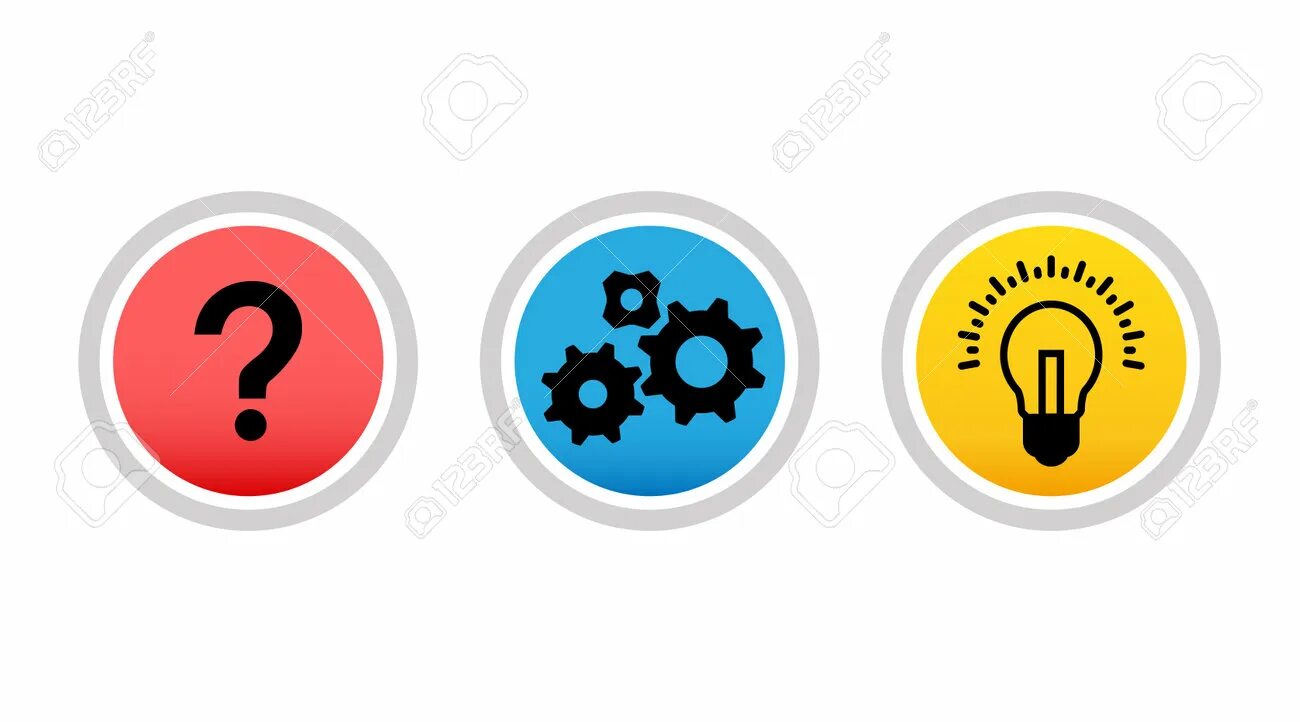 Issue problem question. Solution to problems icon.