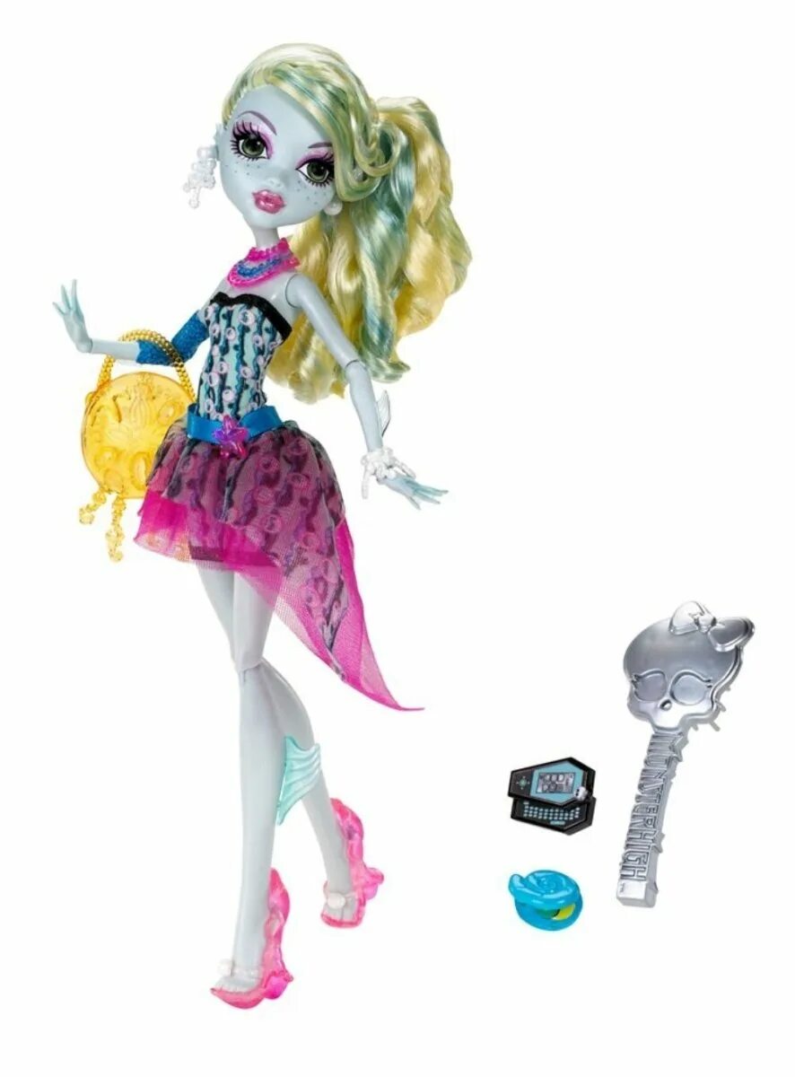 Лагуна Блю кукла. Monster High. Лагуна Блю. Лагуна Блю Монстер Хай кукла. Кукла Monster High смертельно прекрасный горошек Лагуна Блю, 27 см, x4530.
