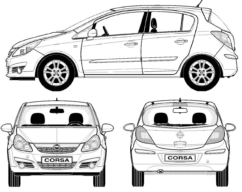 Opel corsa размеры. Габариты Опель Корса 2007. Габариты Опель Корса 2007 хэтчбек. Опель Корса д габариты. Opel Corsa 2008 габариты.