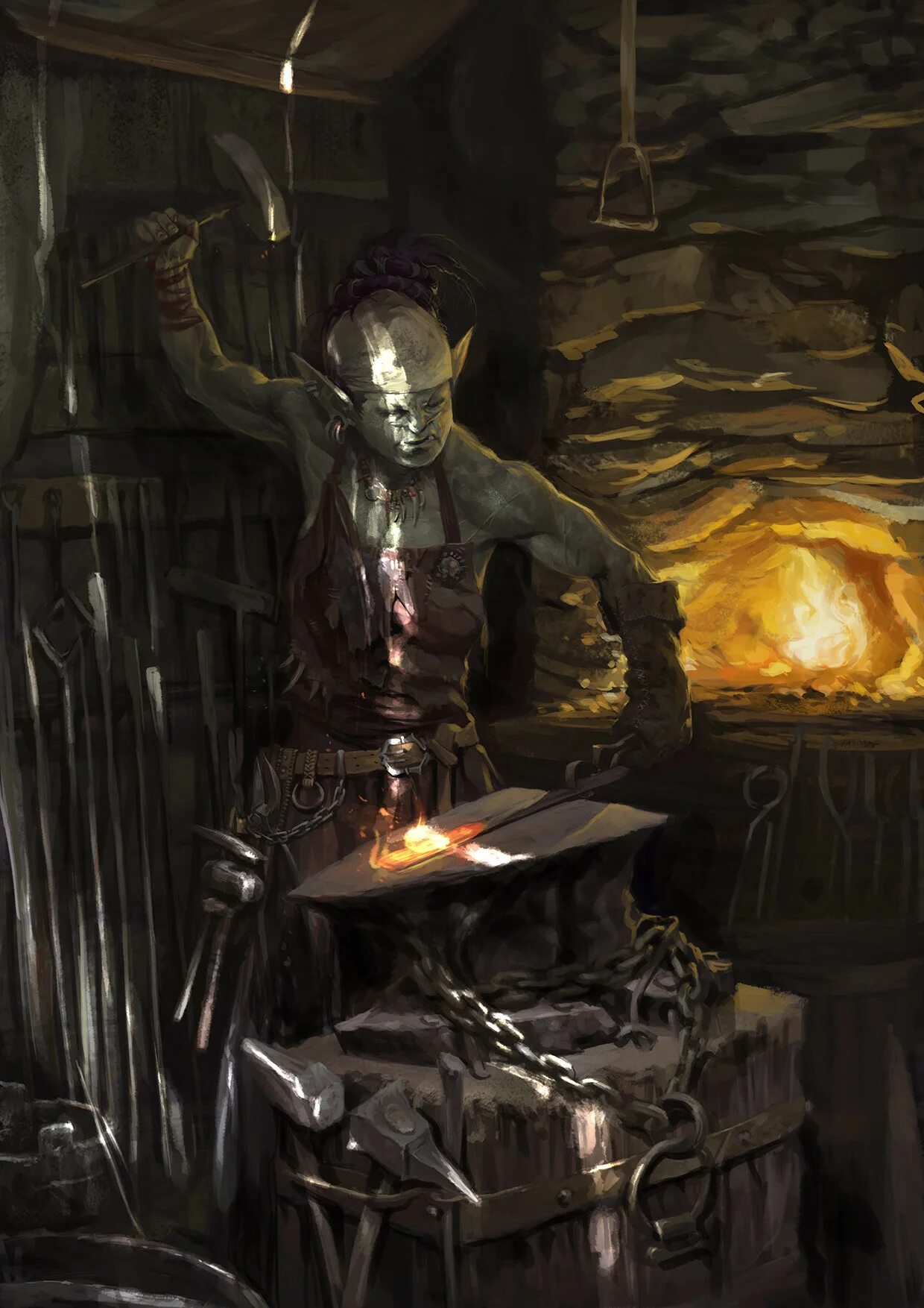 Орк кузнец арт. Орк кузнец. Кузнеца скайрим. Орк кузнец. Полуорк кузнец арт.