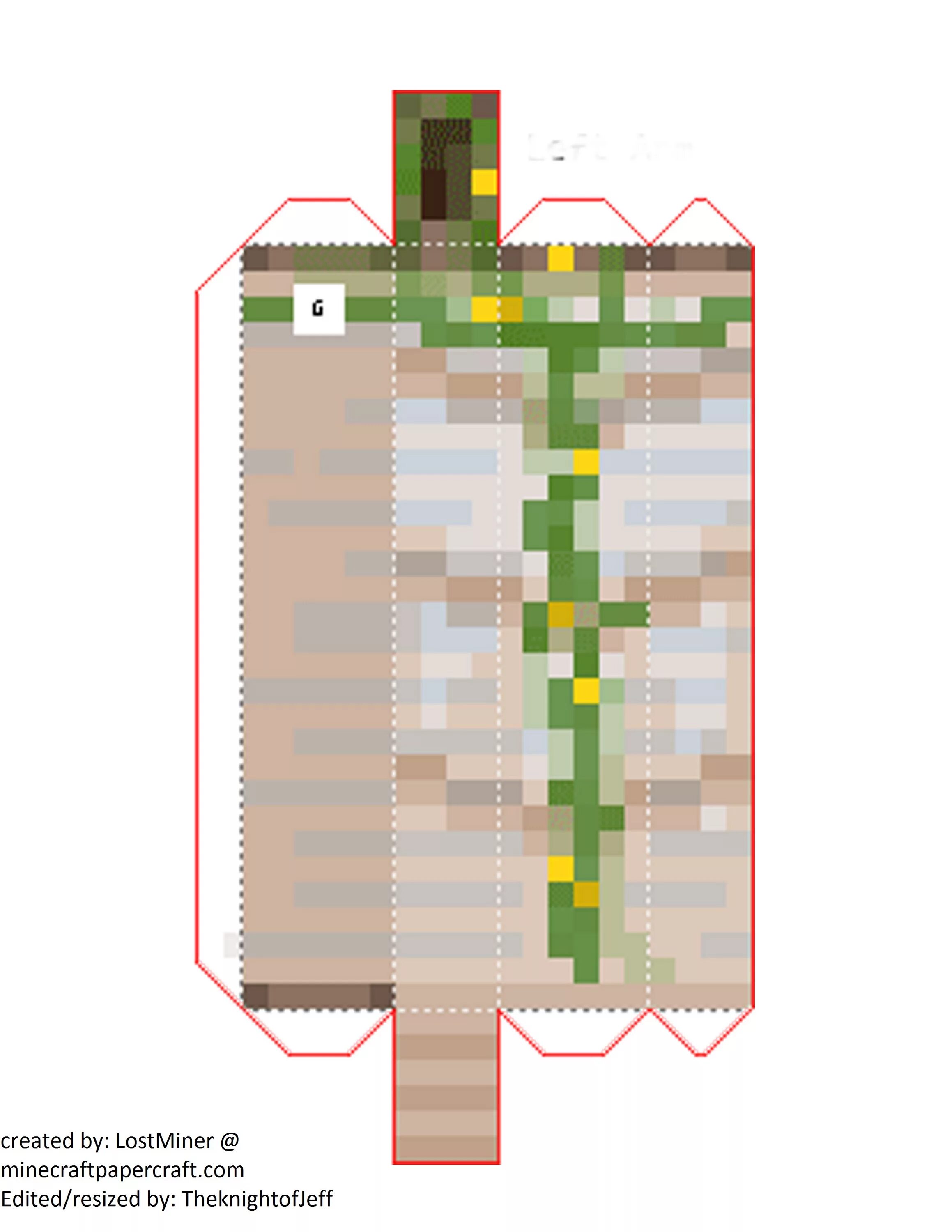 майнкрафт развертка печать.