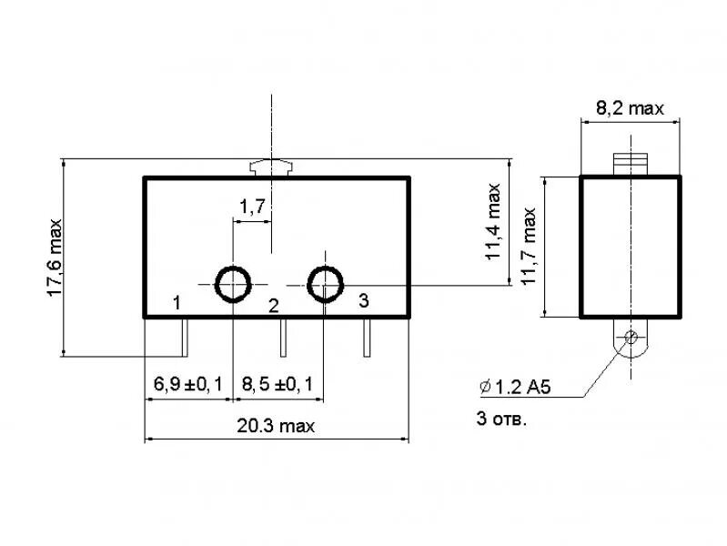 Микропереключатель мп1-1. Микропереключатель МП-1 чертеж. Микропереключатель мп11в чертеж. Мп5 микропереключатель чертёж. Мп 1.1