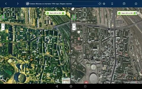 Спутниковая карта с населенными пунктами