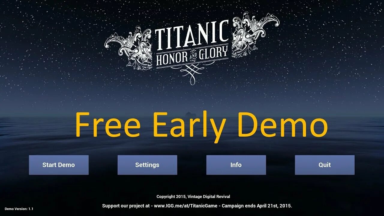 Honor demo. Титаник хонор энд Глори демо 4. Титаник демо. Demo 401 Honor and Glory. 401 Demo Titanic.