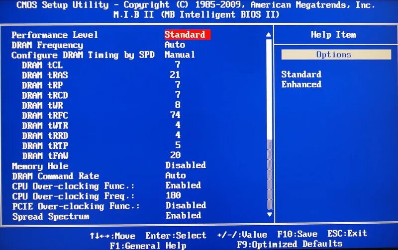Spread Spectrum что это в биосе. Command rate в BIOS American MEGATRENDS. Биос 1985-2009. PCIE spread Spectrum clocking.