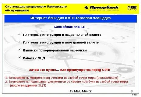 Услуга связанная с дистанционным банковским обслуживанием