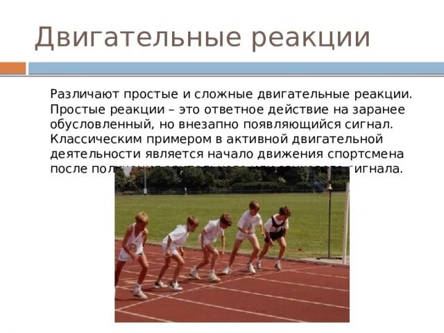 Двигательная реакция примеры. Простая двигательная реакция. примеры сложной двигательной реакции. простая и сложная двигательная реакция. примеры сложной двигательной реакции в спорте.