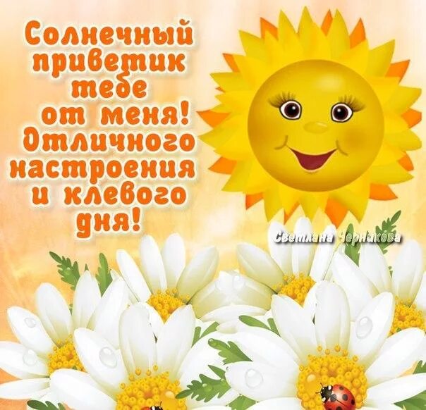 Привет солнышко. Сронечерго дня и отличного настроения. Привет солнечного дня. С летом поздравления. Открытки солнечного дня.