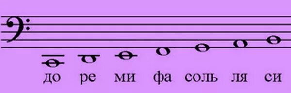 Басовый стан. Ноты в басовом ключе : соль малой октавы. расположение нот на нотном стане в басовом ключе. ноты в басовом ключе большая и малая октавы. нота си в малой октаве в басовом ключе.