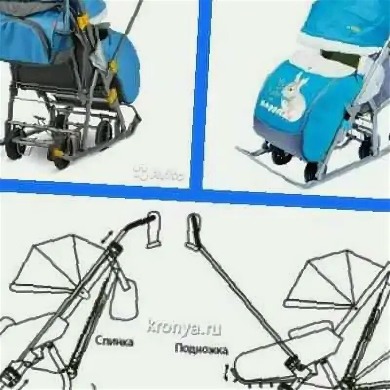 Санки-коляска Ника Kids 7-2 - купить в Ижевске, цена 2 000 руб., продано 29 авгу