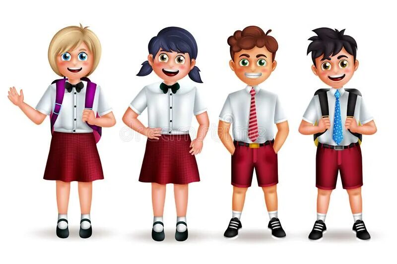 Персонаж школьник. Школьная форма вектор. Character School. Иллюстрация uniform.