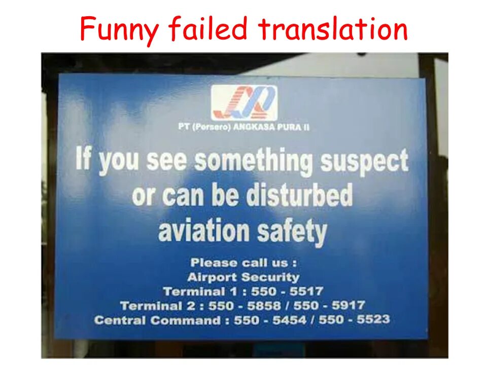 Failed translate