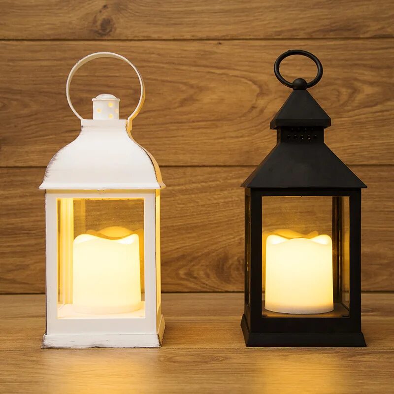 Декоративный фонарь "neon-night", 10,5х10,5х24 см, черный корпус. Фонарь декоративный для свечей. Декоративный фонарь со свечкой. Светильник на солнечных батареях лантерн. Фонарь декоративный для свечей.