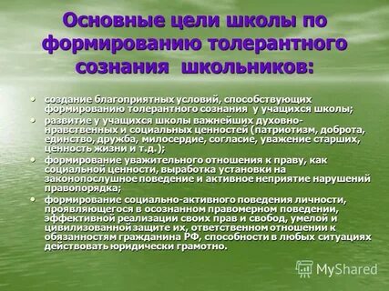 Важные цели школы