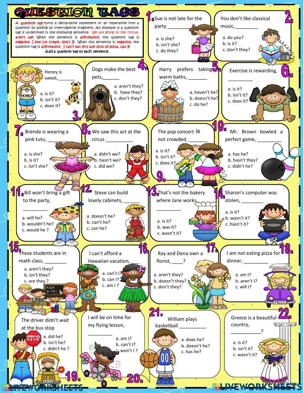 Tag questions answers. Tag questions в английском. tag questions ответы. tag questions liveworksheets. question tags правила.
