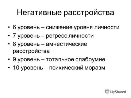 Негативные расстройства