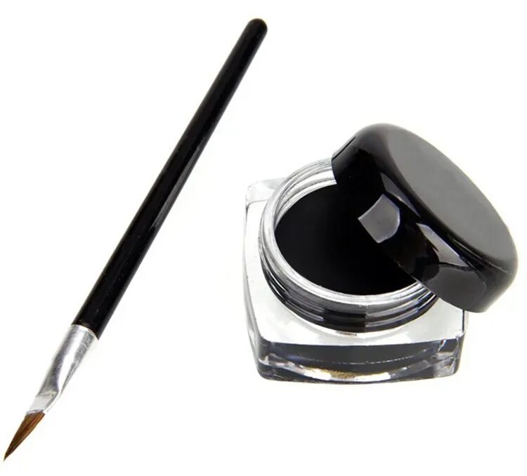 Gel eyeliner. Gel Eyeliner Pencil Waterproof. Подводка для глаз с кистью Eyeliner with Brush. Кисть для глаз гелевая Gel Eyeliner Brush. Подводка для глаз Релуи водостойкая с кисточкой.