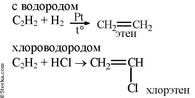 Этен водород реакция