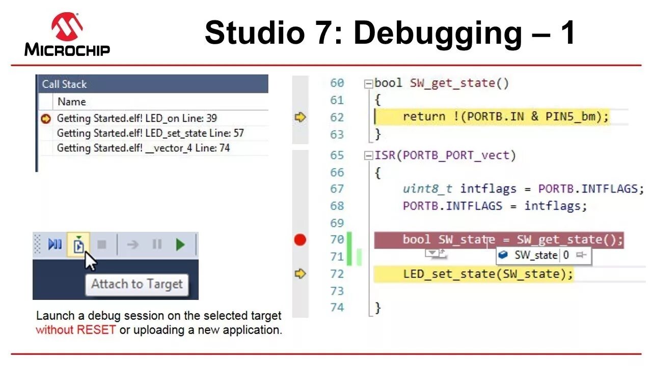 Debugger attached