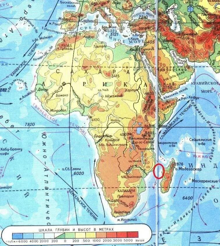 Береговая линия африки омывается