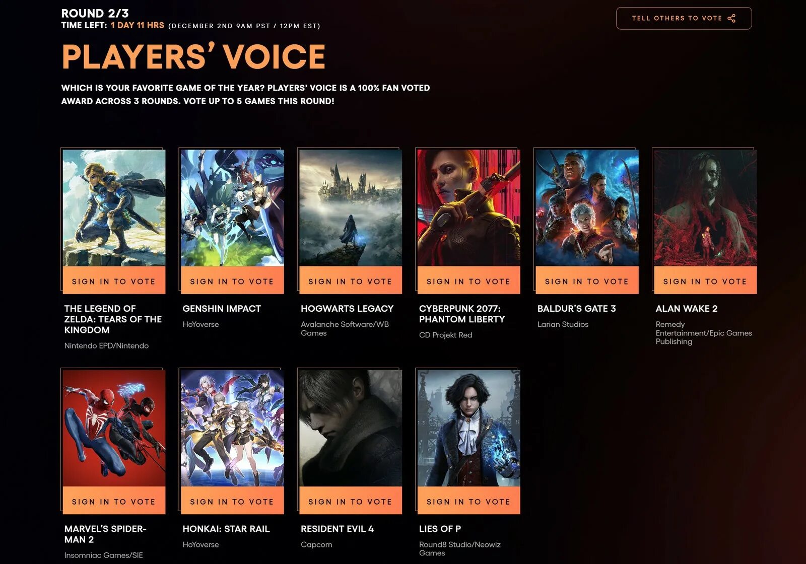 Players voice