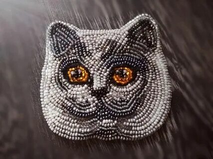 Котик из бисера