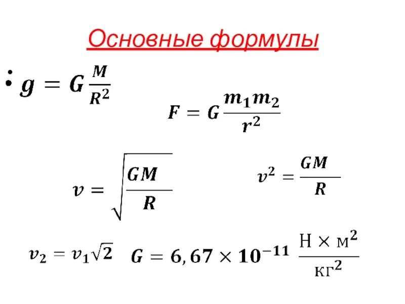 Формула Всемирного тяготения в физике 9 класс. Сила тяготения формула 9 класс. Сила Всемирного тяготения формула. Формулы по гравитации физика. Всемирное тяготение 9 класс