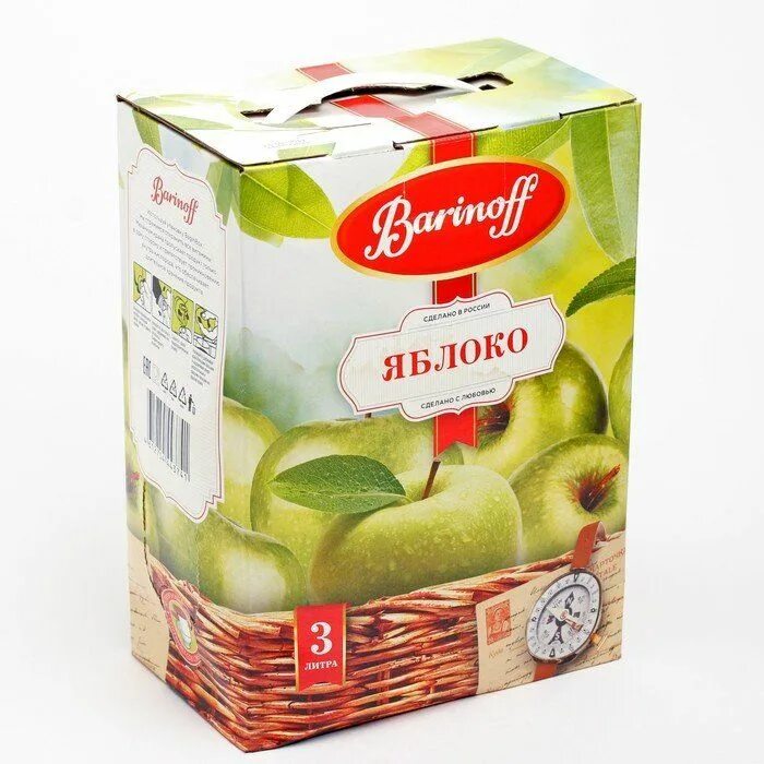 Купить 3 литровые соки. Сок яблочный Barinoff, 3 л. Сок Баринофф яблоко. Напиток Баринофф 3л. Barinoff яблоко 3л.