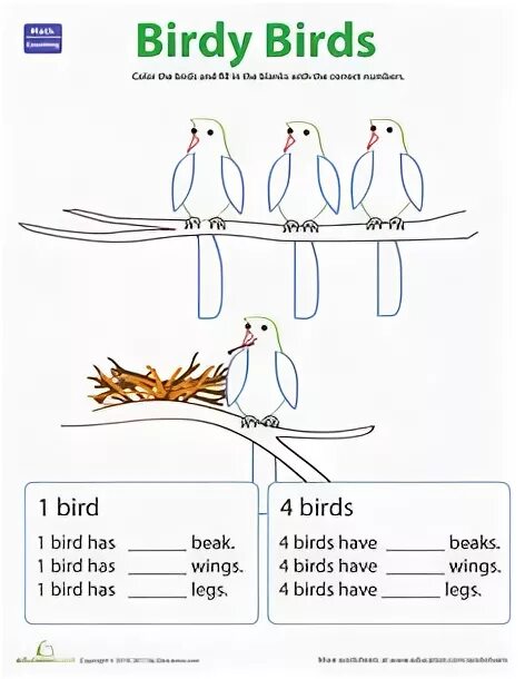 Birds Worksheets. Birds Worksheets for Kids. Counting Birds Worksheets. Birds Worksheet Math.