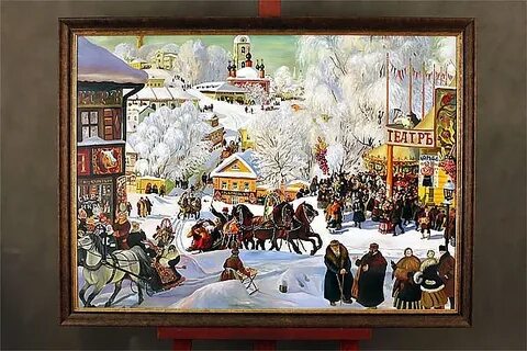 Б м кустодиев масленица