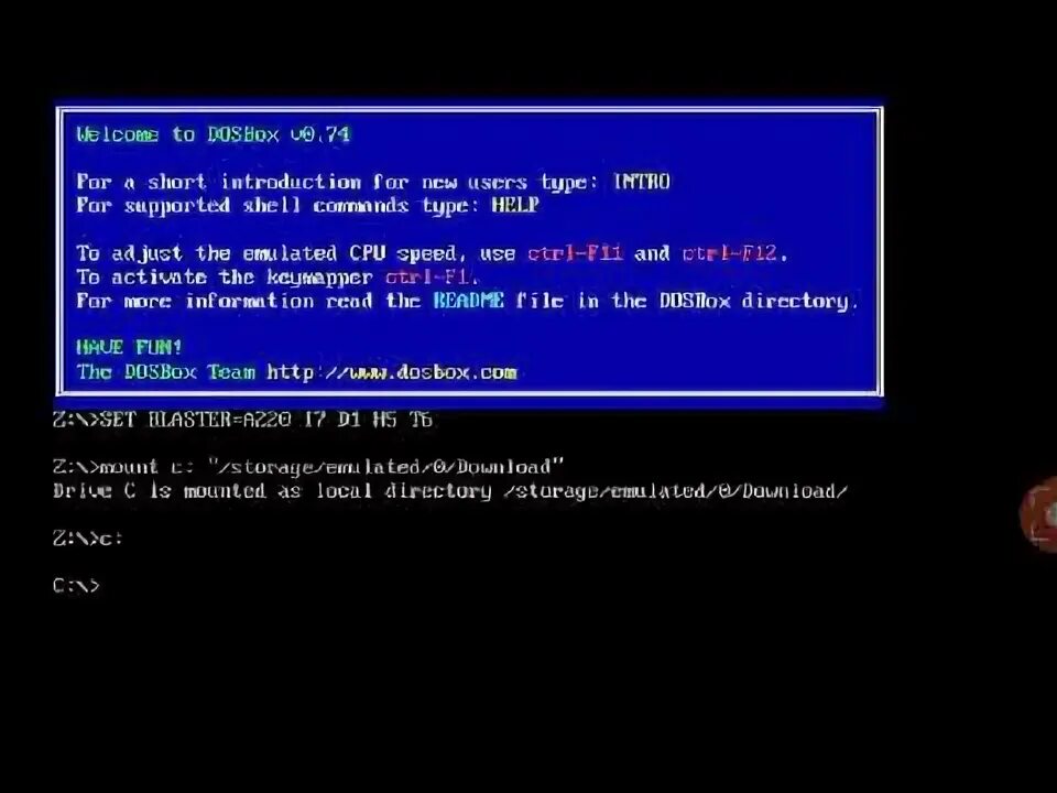 Dosbox mount. Как в dosbox перейти на другой диск.