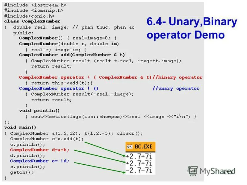 Operators demo. Operators demo
