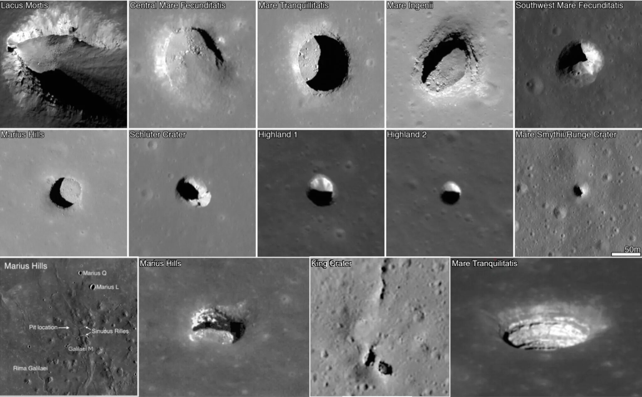 Лавовые трубки на Луне. Луна кратер Мариус. Герцшпрунг (лунный кратер). Лавовые туннели на Луне. Что является причиной образования кратеров на луне