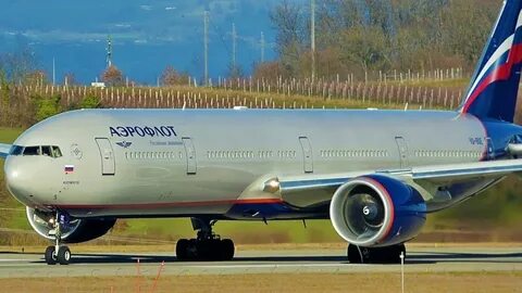 FullHD Aeroflot Boeing 777-300ER takeoff at Geneva/GVA/LSGG - YouTube.