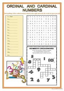 ORDINAL AND CARDINAL NUMBERS: English ESL worksheets pdf & doc