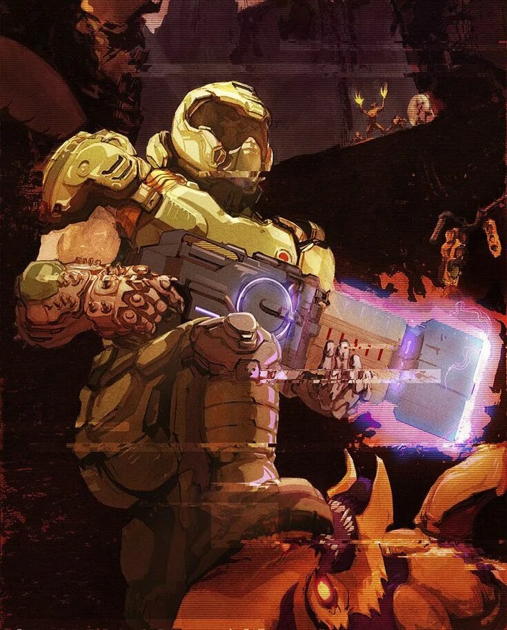 Doom the only thing they fear. Doom eternal думгай. doom slayer. дум этернал арт.