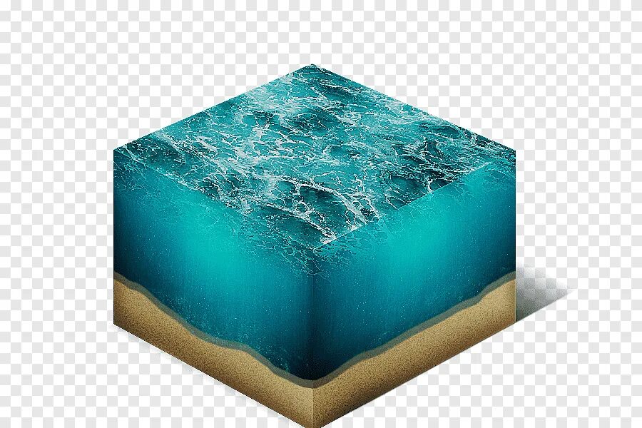 Все вещи 3 моря. Вода изометрия. Вода 3д. Прямоугольный океан. Океан в разрезе.