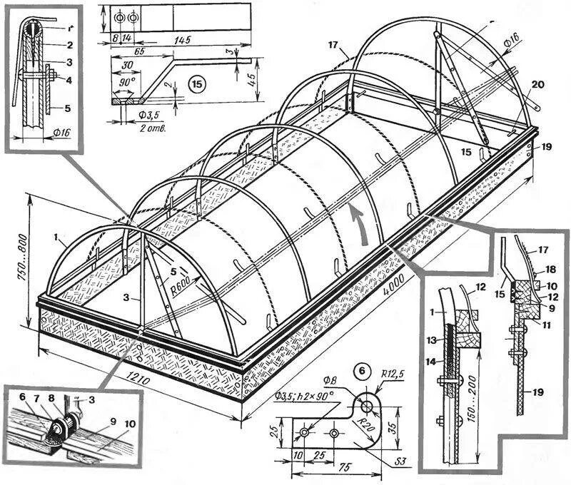 Парник хлебница чертеж. Теплица парник хлебница чертеж. Теплица хлебница из поликарбоната чертеж с размерами. Теплица хлебница чертежи.