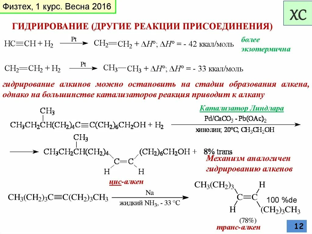 Что образуется при гидрировании. Механизм реакции гидрирования алкенов. Алкины присоединение гидрирование. Алкины механизм реакции. Гидрирование алкенов механизм.