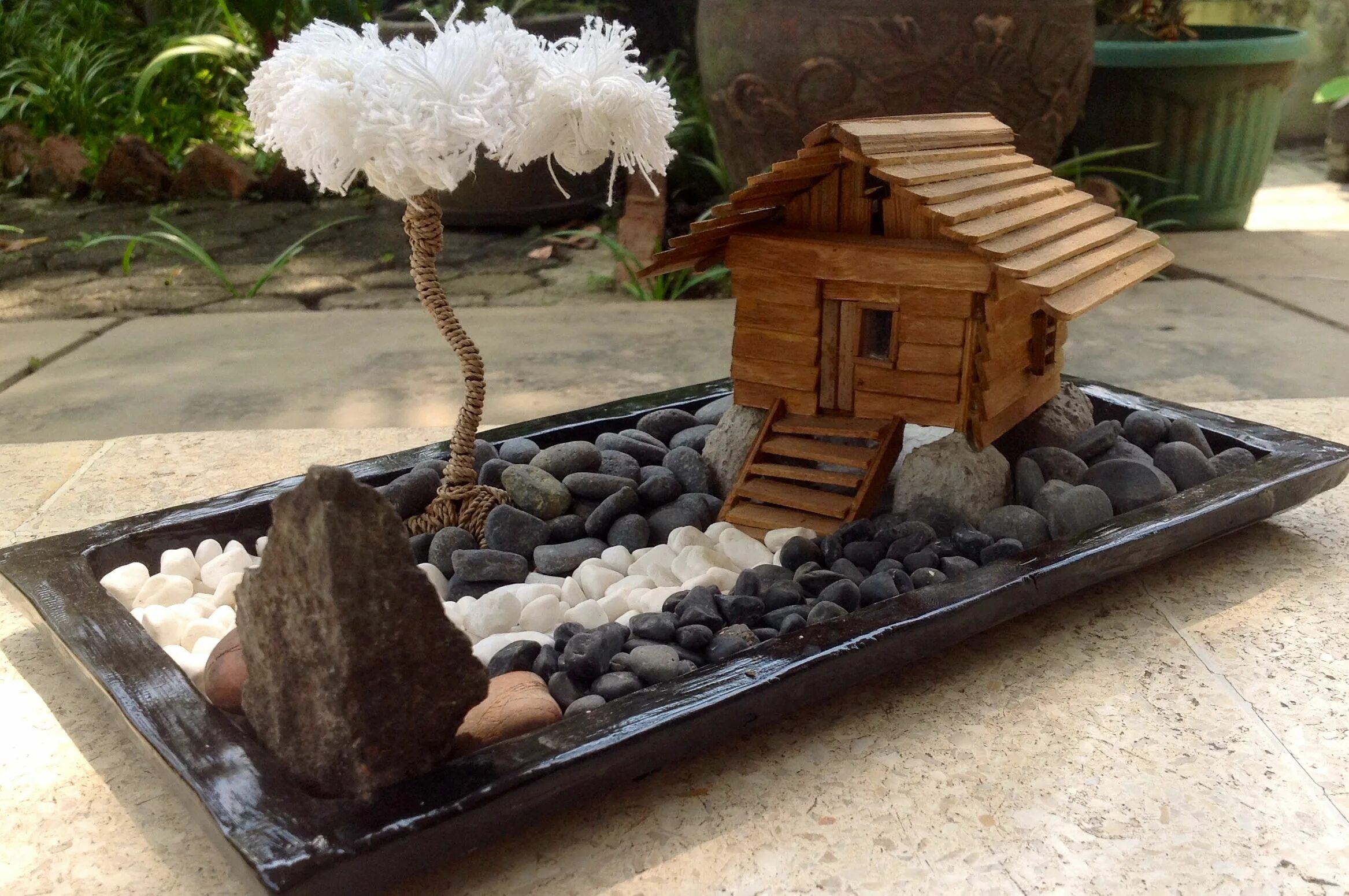 Mini zen garden, Bamboo fountain, Tabletop fountain