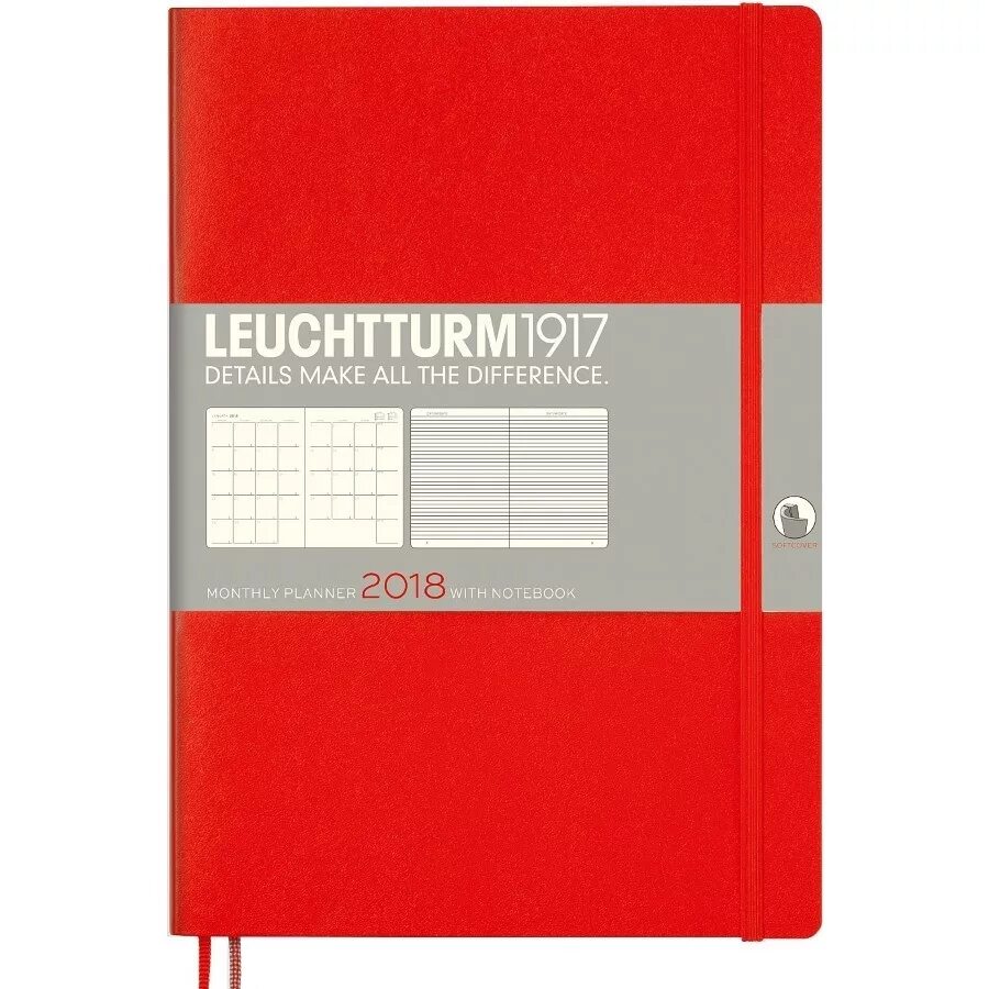 Leuchtturm1917 monthly Planner. Leuchtturm1917. Plan red