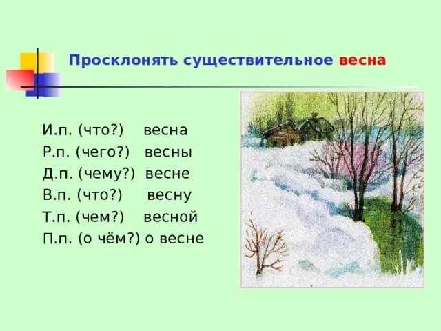 Подчеркни весенние слова