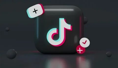 Logo de TikTok en 3D.
