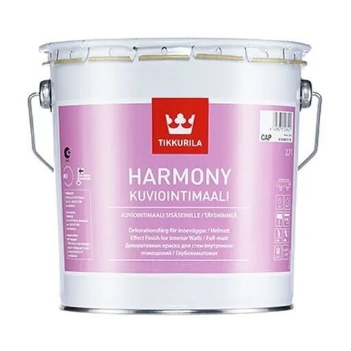 Лессирующая краска для внутренних работ. Краска tikkurila harmony (2.7л). краска тиккурила гармония 9 л. тиккурила гармония 2,7 литра. краска гармония тиккурила.