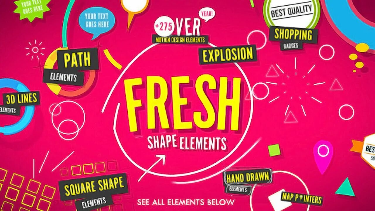 Elements Videohive. Fresh Shape. Shape elements 500. Shape elements