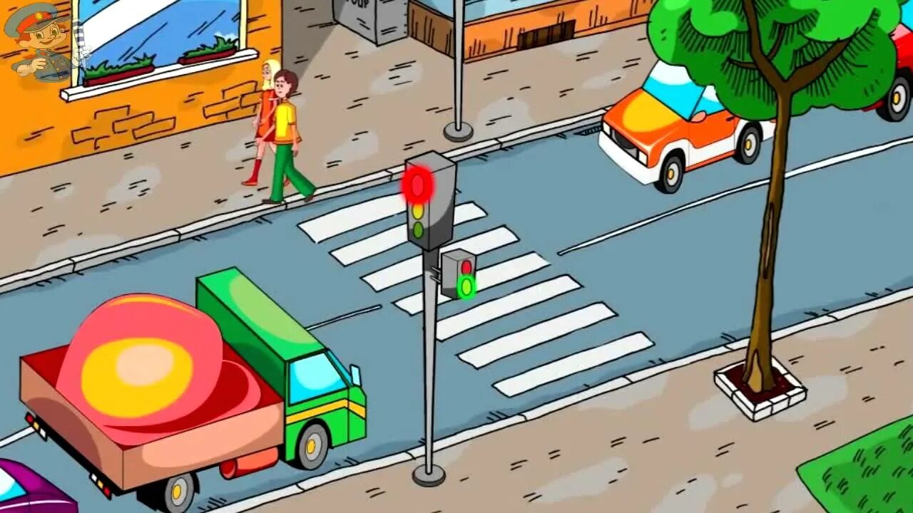 Перекресток со светофором. Дорога со светофором для детей. Светофор на проезжей части. Светофор для пешеходов.