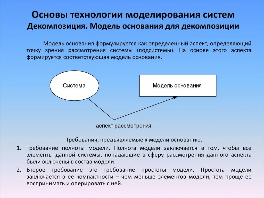 Основные технологии моделирования.. Моделирование это в технологии. Что такое модель в моделировании систем. Модель основания декомпозиции. Определите модель и моделирование