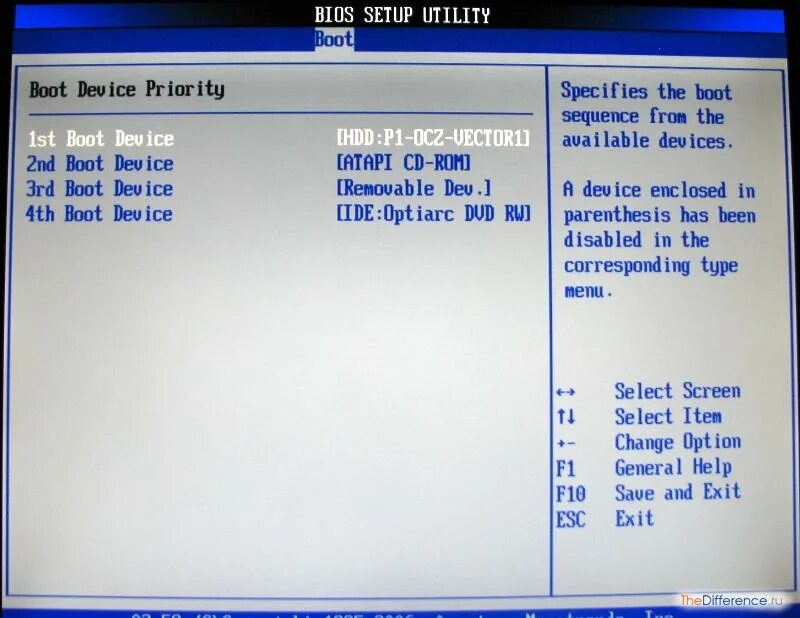 Как войти в биос через windows. Биос 2006 года boot. bios setup utility boot. boot device priority в биосе. биос сетуп утилити.