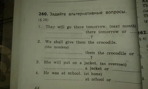 Задайте альтернативные вопросы